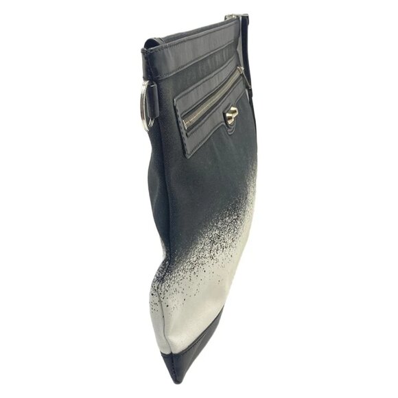 BALENCIAGA Classic Clip L Black White Canvas Leather - Clutch Bag 199-052925 - Picture 3 of 7